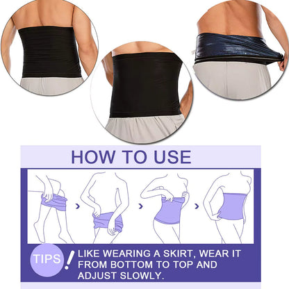 Men Waist Trainer Sauna Vest Sweat Body Shaper Slimming Polymer Weight Loss Zipper Tank Top Premium Workout Waist Cincher Belt